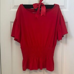 INC International Concepts Red Blouse
